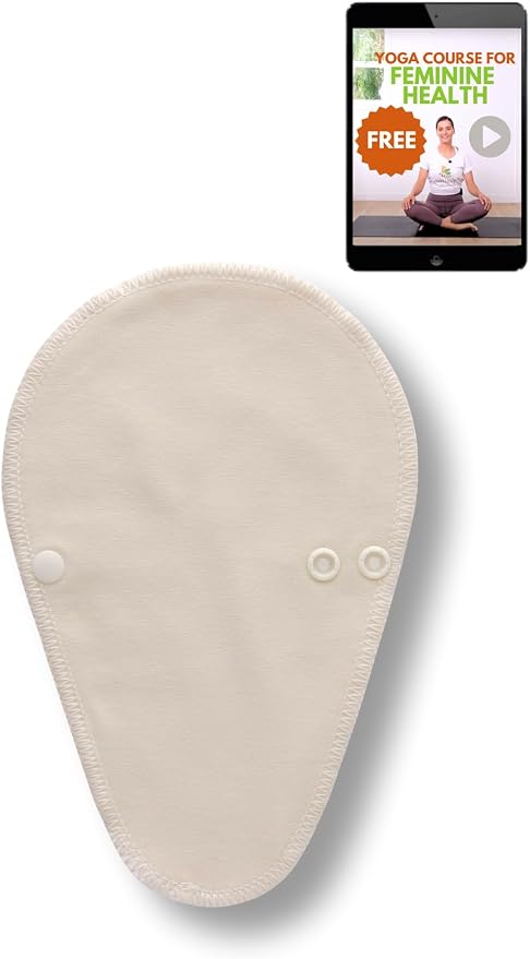 Organic Cotton Reusable Panty Liner for Women & Teens (Tanga, Single); High-Temp Washable Cloth Liner Made in EU; Stay Fresh & Dry, for Daily Vaginal Discharge Only; 100% Breathable (no PUL/TPU)