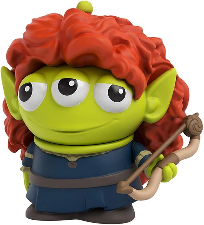 Pixar Alien Remix Character Figures 3-pack 3-inches, Mr. Incredible from The Incredibles, Buzz Lightyear from Toy Story and Merida from Brave, Retro fun Pizza Delivery Box Package for Ages 3 and Up