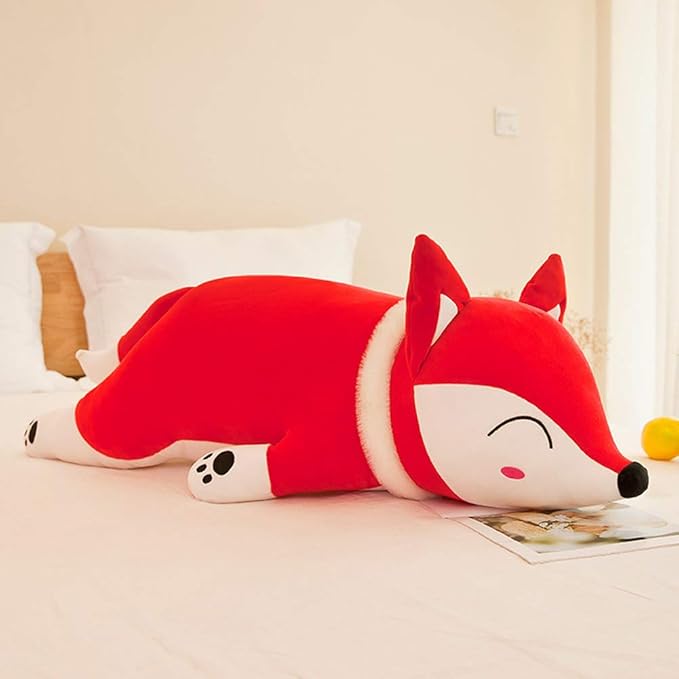 Stuffed Fox Animal Plush Toys 20 Inches Red Large Animal Stuffed Plushies Super Soft Cute Cuddly Pillow Cushion Stuff Dolls Birthday Xmas Gifts for Children Kids Boys Girls Room Decor, 20Inches