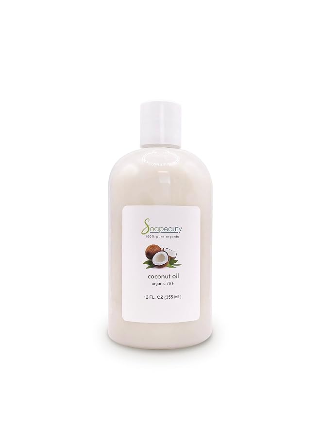 Soapeauty Coconut Oil 76 Degree Cold Pressed | Natural Carrier Oil for Candle Making & Soap Making, Face, Skin Care, Hair Care | 24 Oz (2 X 12 Oz)