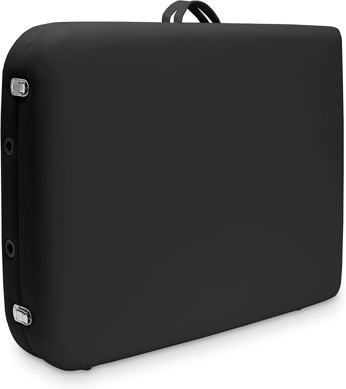 Saloniture Basic Portable Folding Massage Table - Black