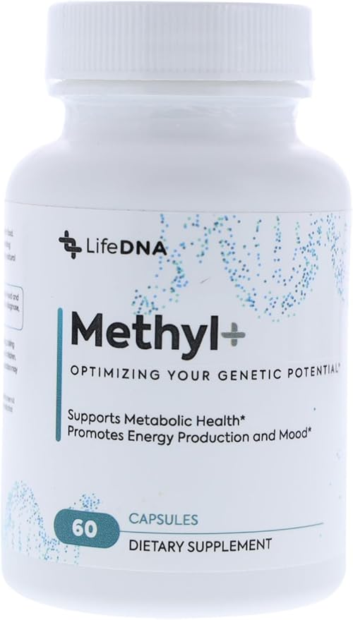 LIFEDNA Methyl + Methylfolate - Methylated Folate Vitamins Active 5-MTHF TMG Optimized Homocysteine, Brain, Cardiovascular Highly Bioavailable, MTHFR Supplement