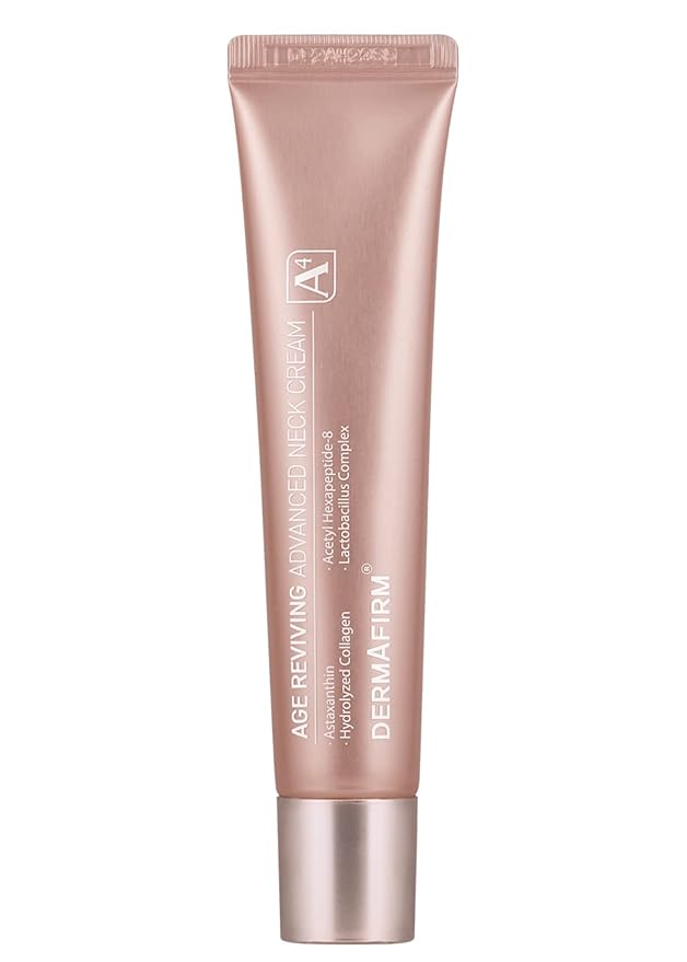 Dermafirm Age Reviving Advanced Firming Neck Cream A4 | Korean Skin Care Neck Creams for Tightening and Firming w/Collagen Astasome & Peptide for All Skin Types No Animal Trials No Paraben 1.35 fl oz