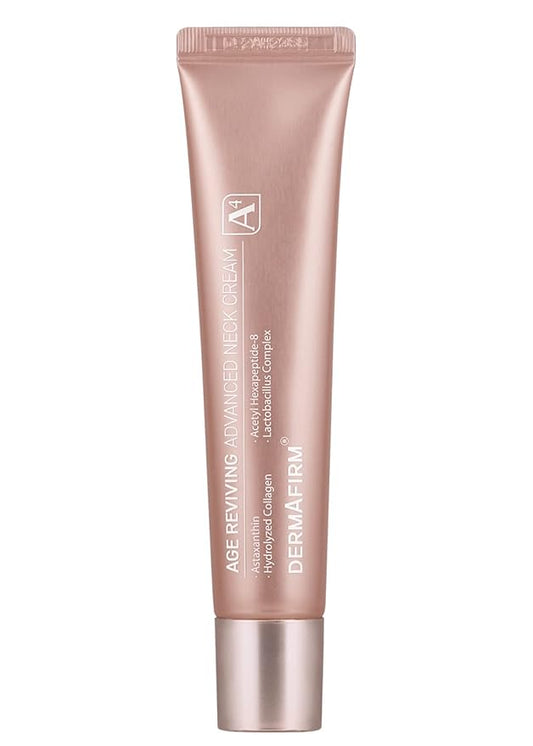 Dermafirm Age Reviving Advanced Firming Neck Cream A4 | Korean Skin Care Neck Creams for Tightening and Firming w/Collagen Astasome & Peptide for All Skin Types No Animal Trials No Paraben 1.35 fl oz