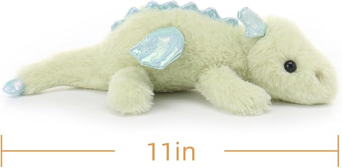 Apricot Lamb Matcha Lying Dragon Stuffed Animals for Kids, Soft Cute Plush Toys for Baby Girl and Boy, 11 Inches