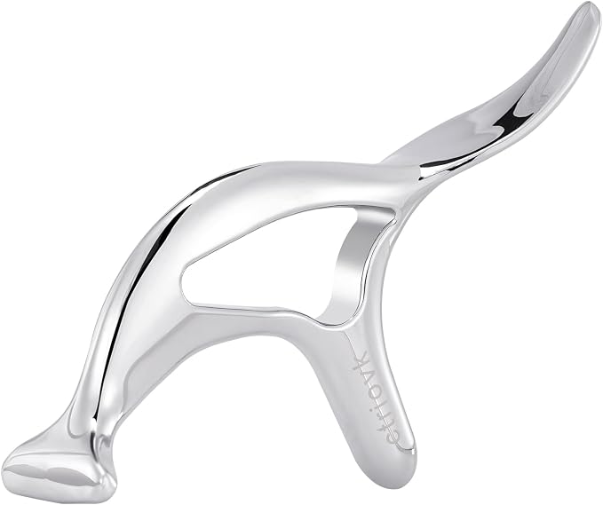 all in1 Stainless Steel Gua Sha Trigger Point Massage Tool Acupressure Deep Tissue Massager Muscle Tension Relax TMJ Headache Body Pain Relief Gua Sha Facial Tool Jawline Sculpt Muscle Scraper