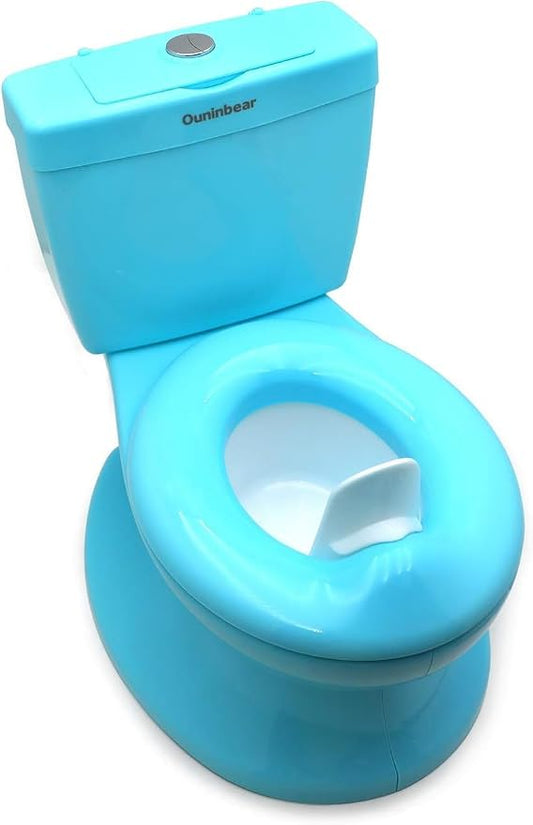 XKMT- Baby Kids Portable Blue Portable Toddler Potty Training Toilet w/Flushing Sound Baby Chair Seat Kid [P/N: ET-BABY004-BLUE]