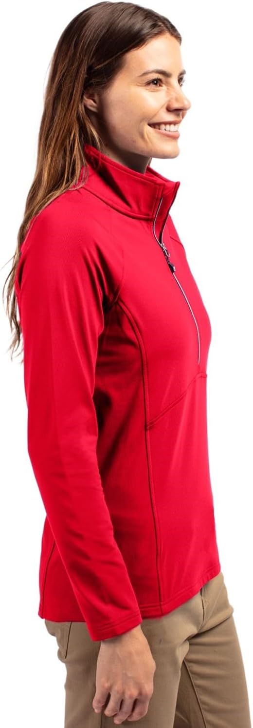 Cutter & Buck Womens Long Sleeve Adapt Eco Knit Half Zip Pullover