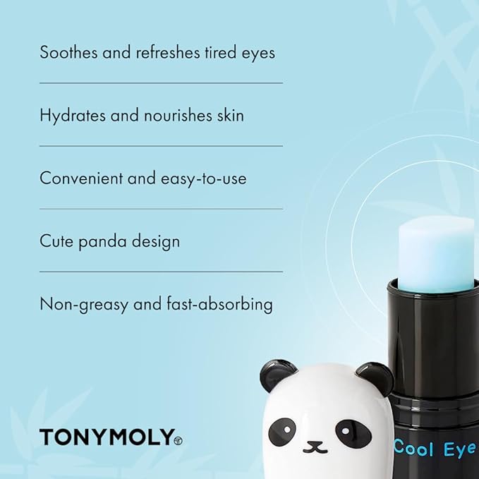 TONYMOLY Panda’s Dream So Cool Eye Stick – Cooling Hydrating Eye Cream for Puffiness & Tired Eyes with Bamboo & Glacial Water, K-Beauty Skincare