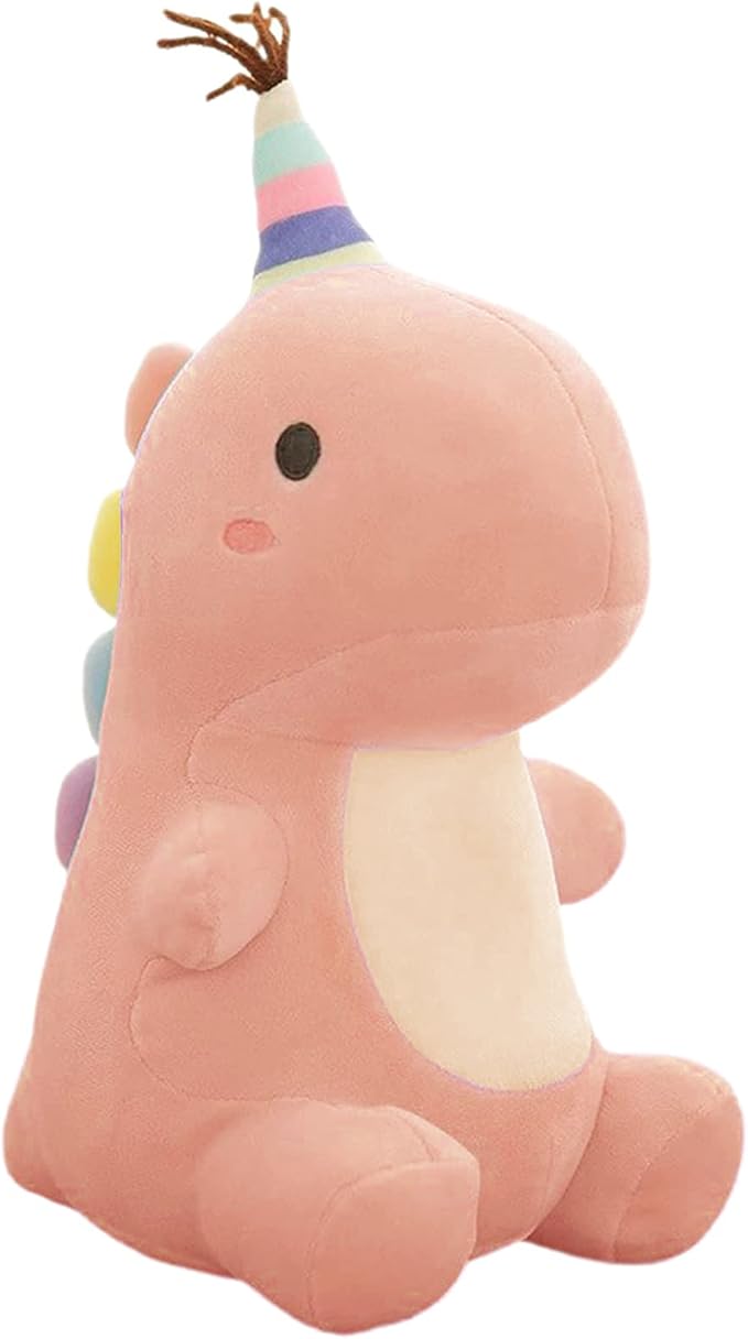 Stuffed Animal Plush Toys, Cute Dinosaur Toy, Soft Dino Plushies for Kids Plush Doll Gifts for Boys Girls (Pink, 19.7 Inch)