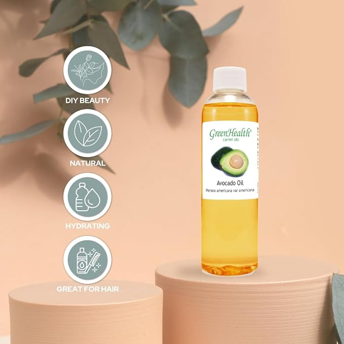 Avocado Carrier Oil – 16 fl oz (473 ml) Plastic Jug w/Cap – 100% Pure Carrier Oil - GreenHealth