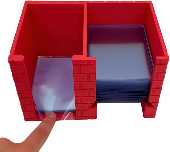 EnderToys CardCare Lite (Red Brick) - Toploader Dispenser - Penny Sleeve Holder