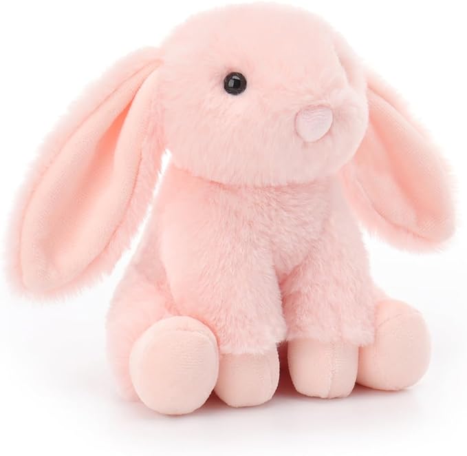 Apricot Lamb Indy Pink Bunny Stuffed Animals for Kids, Soft Cute Plush Toys for Baby Girl and Boy, 6 Inches