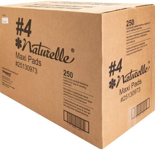 Naturelle #4 Maxi Pads, Unscented, 250/Carton