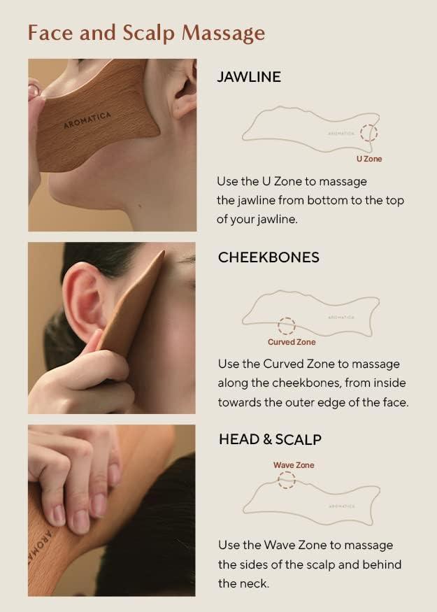 AROMATICA Wooden Dolphin Face and Body Massage Tool | Bosnian Beech Wood Gua Sha Massage Tool | Eliminates Puffiness and Promotes Healthier Body Circulation