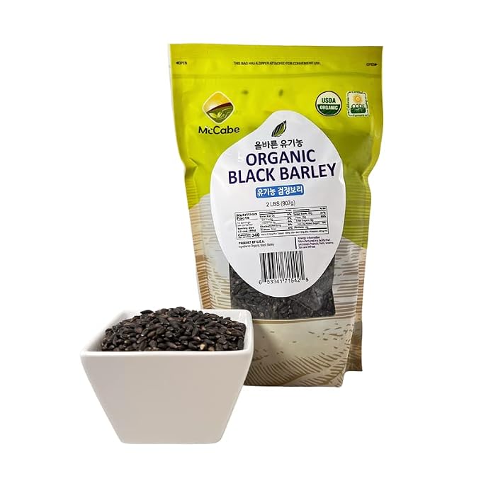 McCabe Organic Black Barley - Whole Grain Black Barley | USDA and CCOF Certified | Product of USA | 2 lbs (32 Oz) Pack of 2