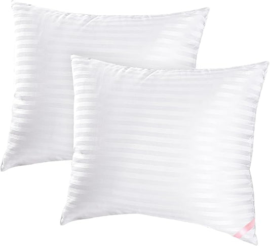 EIUE Throw Pillow Inserts, Machine Washable Pillows,Premium Polyester Fiber Fill for Sofa Bed & Decorative Cushions (White, 18x18inch)