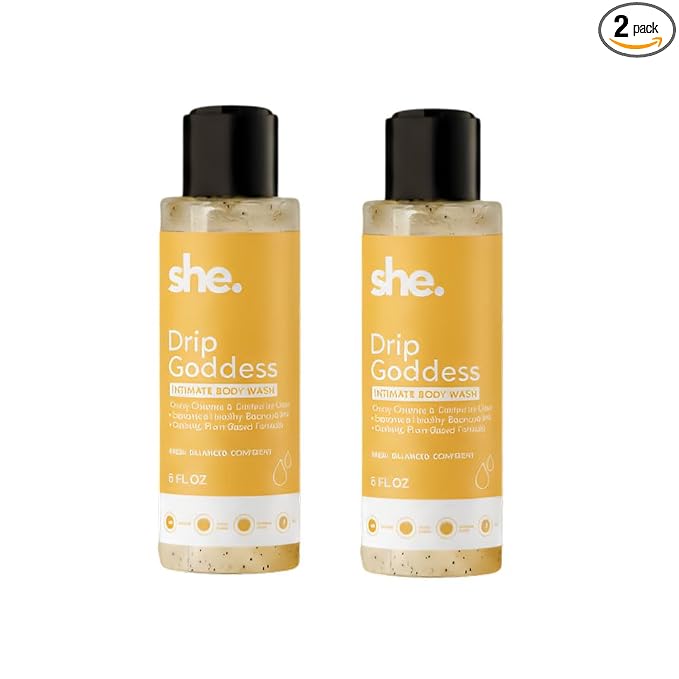 She. Drip Goddess Feminine Wash, 16 fl oz - pH Balanced Intimate Cleanser with Aloe Vera & Shea Butter | Gentle Daily Use