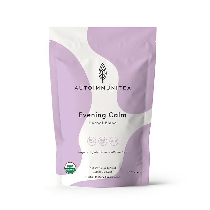 Organic Lavender Tea Loose Leaf Tea Bags – Sleep Tea, Passion Flower Tea, Calming Tea, Nighttime Tea, Relaxing Tea, Tulsi, Stress Tea, Caffeine Free AIP Bedtime Herbal Blend, 15 Count