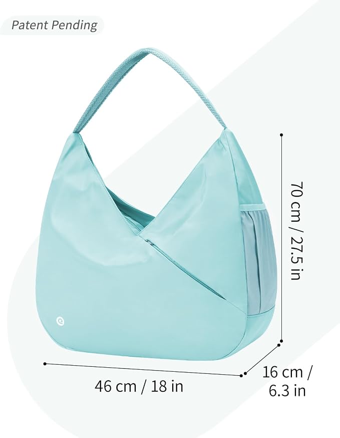 Ceneda Large Gym Bag for Women with Hidden Yoga Mat Holder & Shoe Compartment & Wet Pocket, Sports Duffle Bag for Travel
