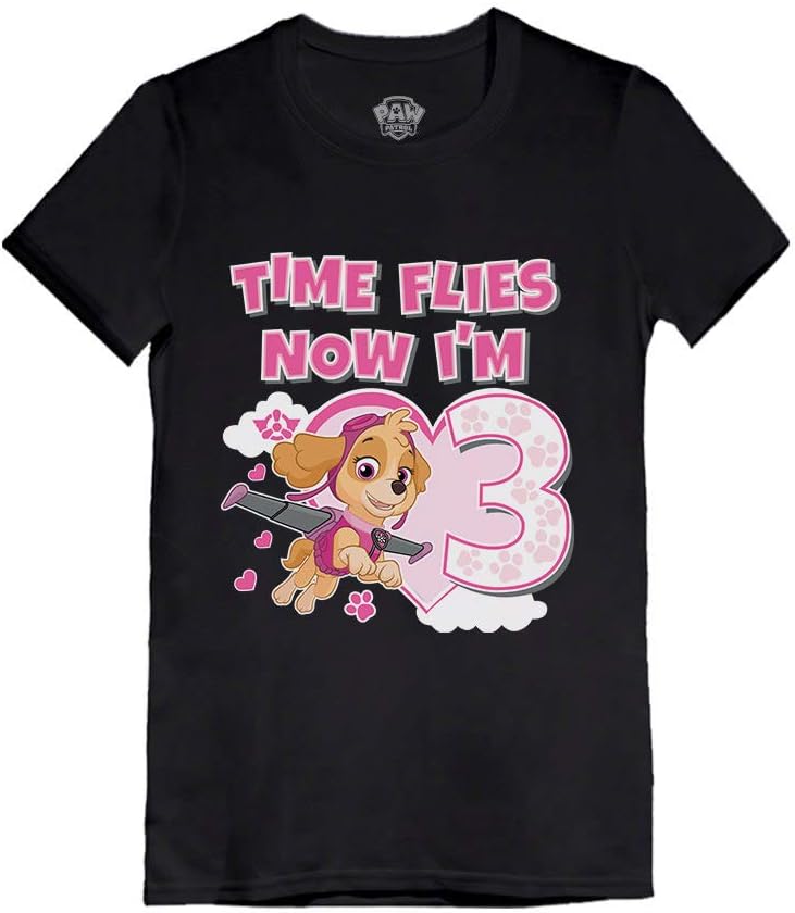 Tstars Skye Birthday Girl 3 Gifts for Three Years Old Bday Paw Patrol Theme Party Toddler Kids Girls Fitted T-Shirt A51144d