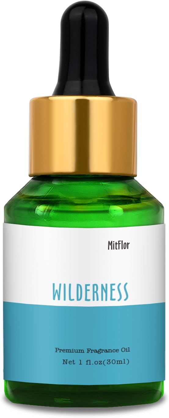 Wilderness Fragrance Oil, MitFlor 30ml Diffuser Essential Oil, Premium Grade Fragrance Oil for Soap Candle Making Refreshing Woody Scent, Men's Perfume Cologne Oil