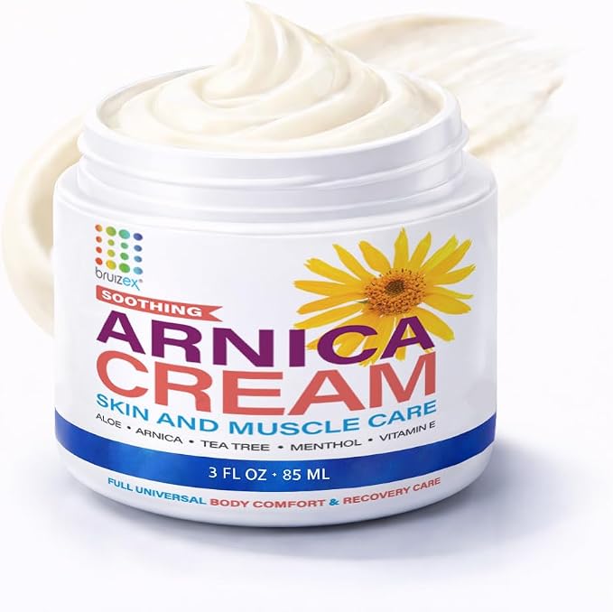 Arnica Coconut Lymphatic Drainage Massage Oil & Arnica Montana Cream for Bruising & Swelling Bundle