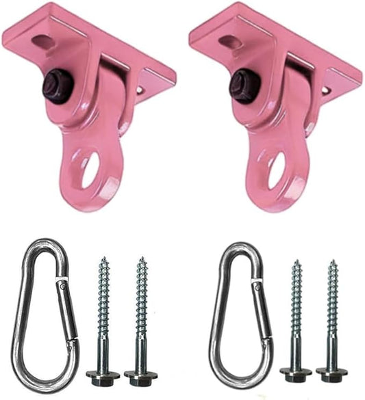 Heavy Duty Pink Swing Hangers Screws Bolts Included Over 5000 lb Capacity Playground Porch Yoga Seat Trapeze Wooden Sets Indoor Outdoor 2 Pack