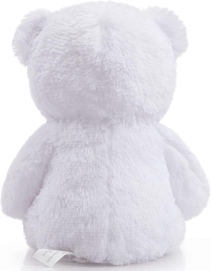 Super Color Teddy Bear Stuffed Animals Plush Toy for Children Girlfriend Family Congratulations Baby Shower Birthday White 14 inch