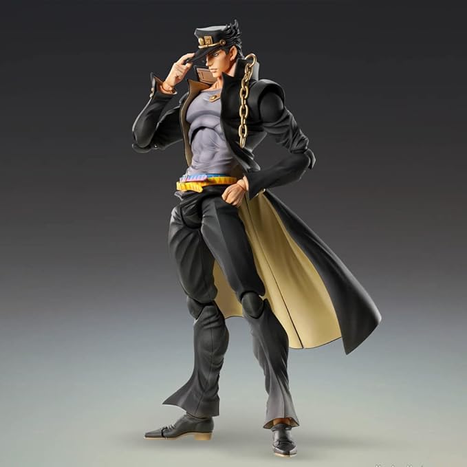 JJBA Figure Jotaro Kujo Super Action Statue 9.84" Movable Anime Figurine Kujo Jotaro Action Figure Desktop Decoration Collectibles Gift