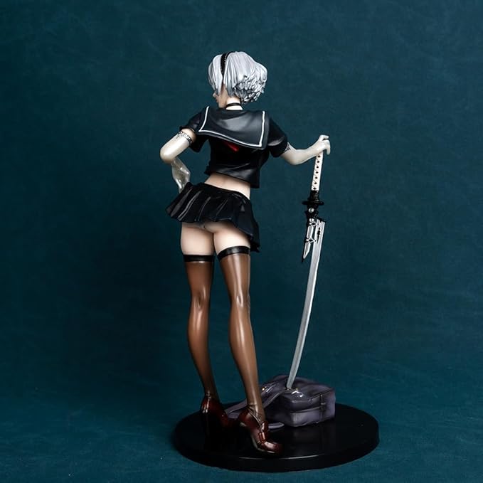 2B Figure Statue Model - 1/6 Scale 2B Action Figure 2Byorha Anime Figurine, 30cm No.2 Type B Figures, PVC Handmade Collectible Desktop Decoration