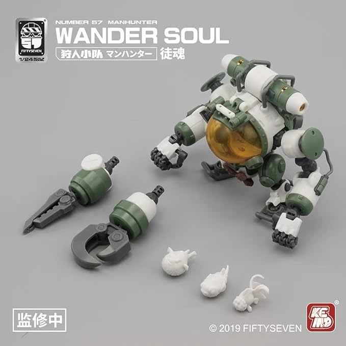 MORISE Hobby FIFTYSEVEN No.57 1/24 Action Figures - Manhunter Wander Soul - Model Kit,Highly Posable Collectible Model Ages 15+