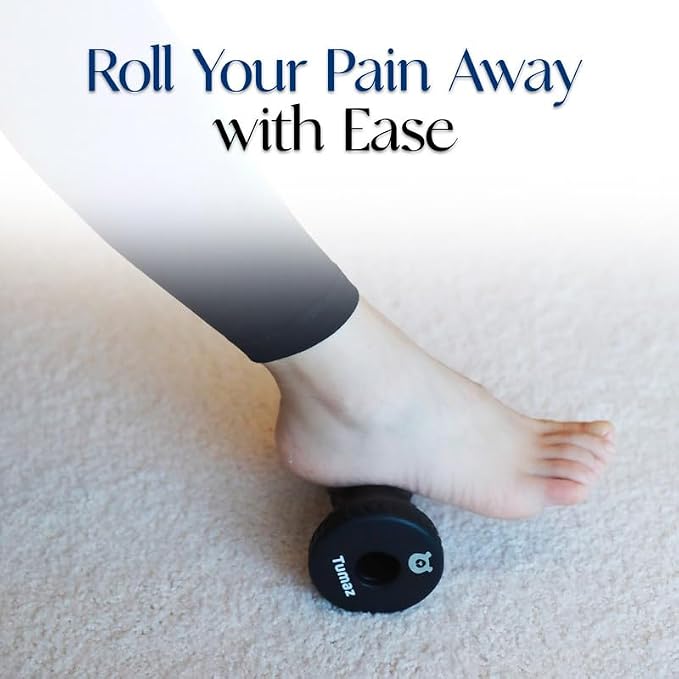 Tumaz Foot Roller for Plantar Fasciitis Relief，Foot Massage Roller for Alleviate Planter Facetious Pain,Arch Pain,Trigger Points & Deep Tissue, Portable - Reflexology Tool,Sky Blue