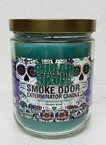 Smoke Odor Exterminator 13oz Jar Set of Four Candles, Sugar Skull. | Set of 4 Candles