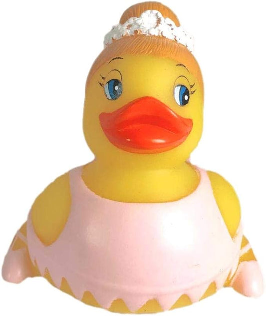 3" Rubber Duck [Sealed Hole, Floats Upright] - Baby Safe Bathtub Bathing Toy - Ballet Rubber Duck