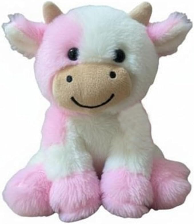Cow Stuffed Animals Soft Plush Cute Cow Doll for Boys Girls 8in (zuo NIU qian fense)