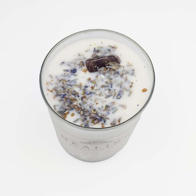 Candlestock Handmade Healing Aromatherapy Natural Soy Wax Lavender and Sage Essential Oils Scented Jar Candle