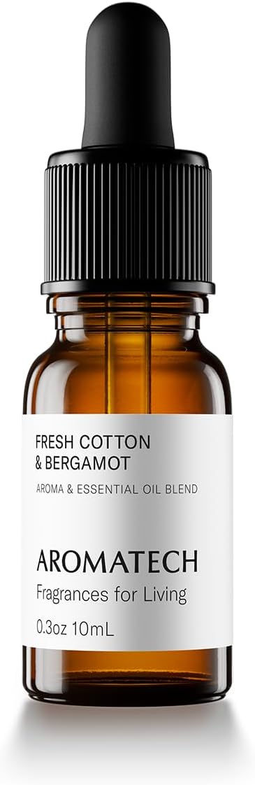 AromaTech Fresh Cotton and Bergamot Essential Oil Blend: Luxury Hotel Inspired Aromatherapy with Bergamot, Fresh Cotton & Sandalwood for Ultrasonic Diffusers & Nebulizers (10 mL)