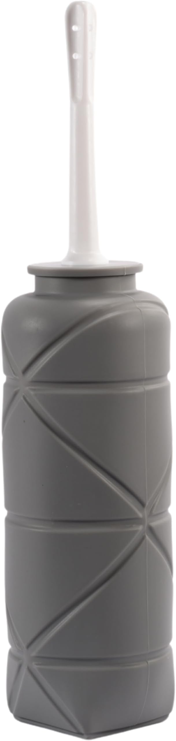 Foldable Compact Silicone Douche Bottle, Reusable Travel Douche Kit, 24 FL Oz Capacity, Grey