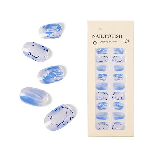 Nail Stickers 20 Pieces Full Wraps Nail Polish Strips, Self-Adhesive Gel Nail Art Decals for Women Girls