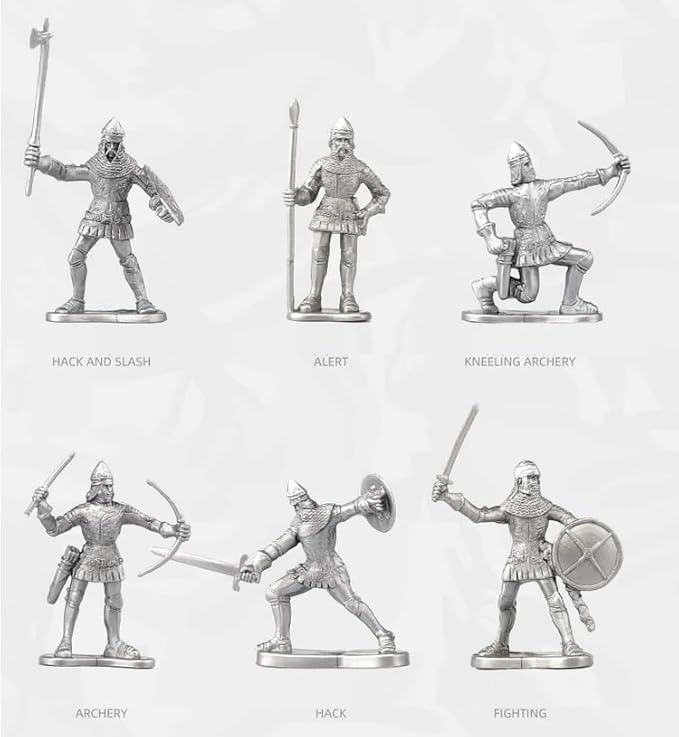 Medieval Castle Knights Toy Soldier - Army Figures Miniature Playset with Arrow Tower, Soldiers, Ram, Fence (Arrow Tower Set)