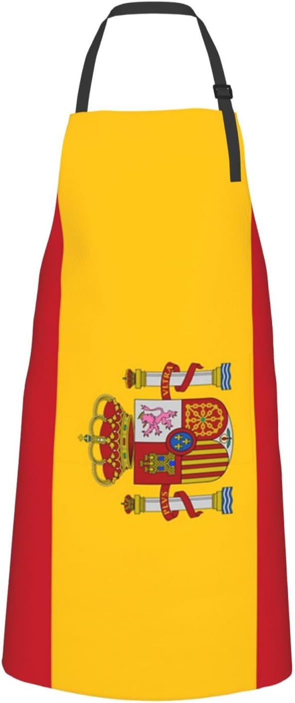 Cute Flag Kitchen Cooking Aprons for Women Men Adjustable Patriotic Flag Apron with 2 Pockets for Home Kitchen Garden