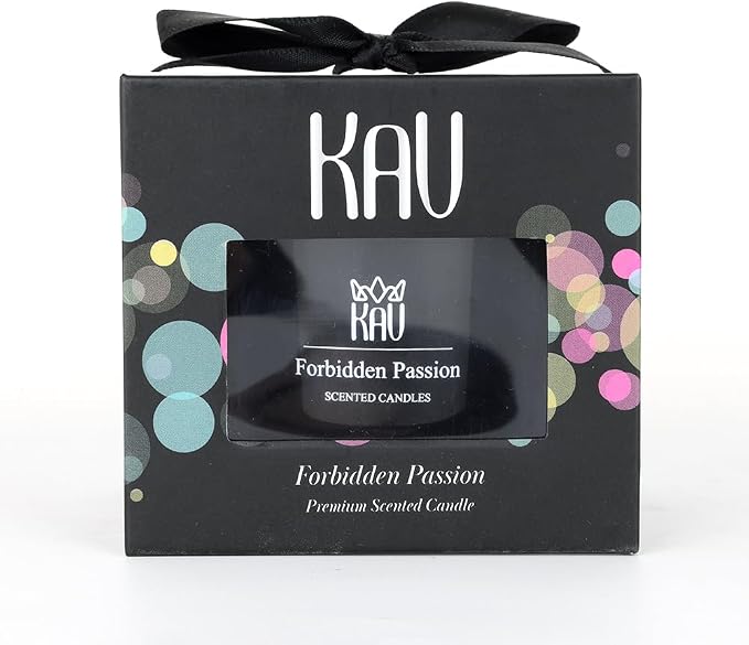 Scented Candles 85g – KAV Forbidden Passion Home Decor Natural Aromatherapy Premium Scent Candle for Home Women Men, Soy Wax and Essential Oils (Sandalwood)