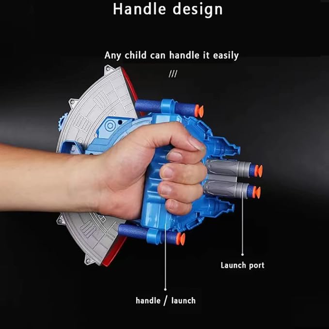Captain Dart Shooting Shield and 20 Darts Nerf Guns Toy, Kids Boys Toddlers Gun Toys Gift for Easter Basket Age 3-12 Years Old Birthday Holiday Party