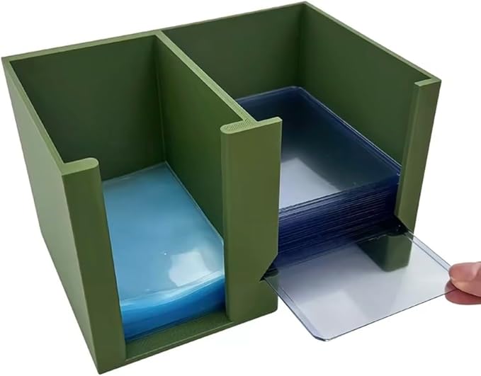 EnderToys CardCare Lite (Olive Green) - Toploader Dispenser - Penny Sleeve Holder