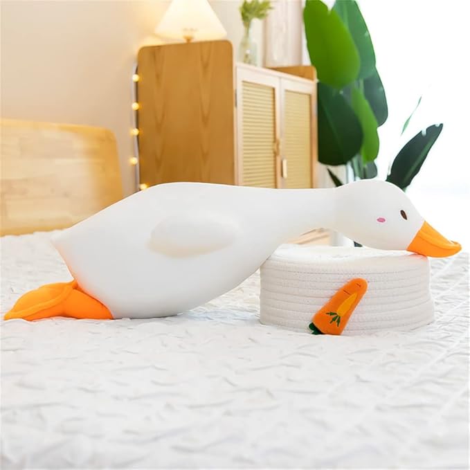 kewo Duck Plush Pillow Stuffed Animal Toy, Cute Giant Goose Plush Duck Stuffed Animal,Super Soft Hugging Pillow for Kids Bedding (White,33.4 in)…
