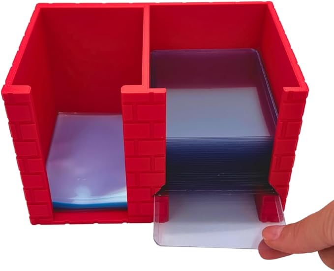 EnderToys CardCare Lite (Red Brick) - Toploader Dispenser - Penny Sleeve Holder