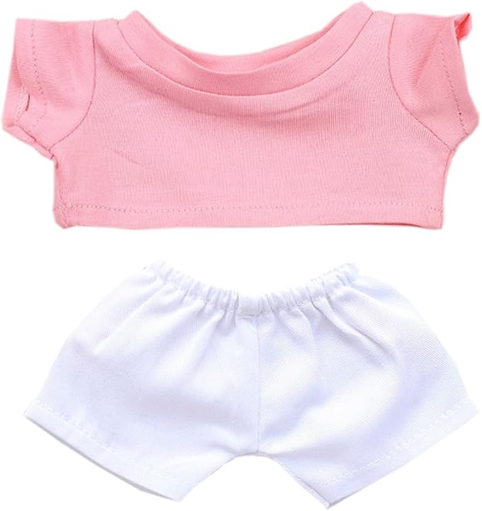 Plush Doll Clothes Solid Color T-Shirt Pants Dress Up Accessories for 10cm 15cm-17cm 20cm Doll (A5, 15cm-17cm)