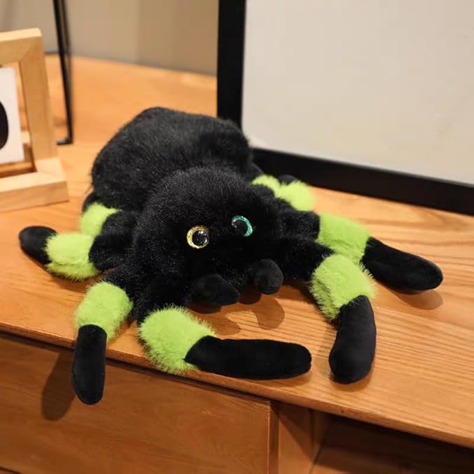 11 Inch 2Pack Creative 3D Simulation Halloween Spider Pillow,Fluffy Cars Pillow Outdoor Cushions for Halloweens Party Favors,Clever Boy's and Girl's Room Spiders Decorations Indoor