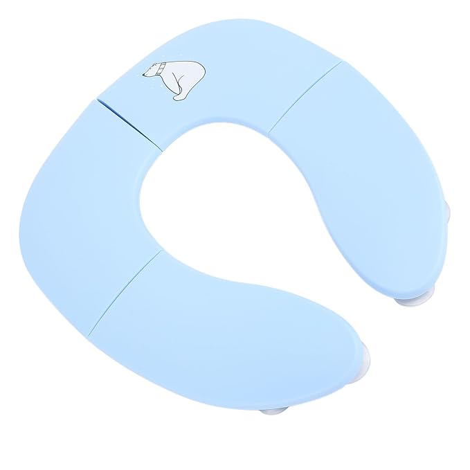KIMISS Travel Potty for Toddler Portable Slip Suction Cup Toilet Training Folding Potty Blue RFoldable Cov Carry Our Portable You of for a Easily with Durability Experience (Blue)